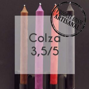 Lot de 10 bougies cierge Colza